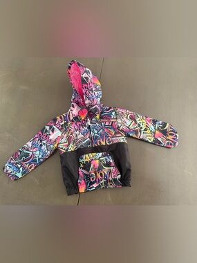 Girls Toddler 2T Thin Half Zip Windbreaker